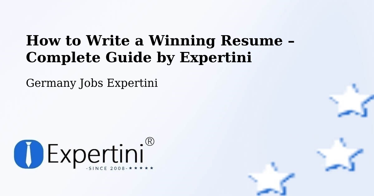 Resume Writing Guide for Job Seekers – Wrist - Wrist, Germany Jobs Expertini
